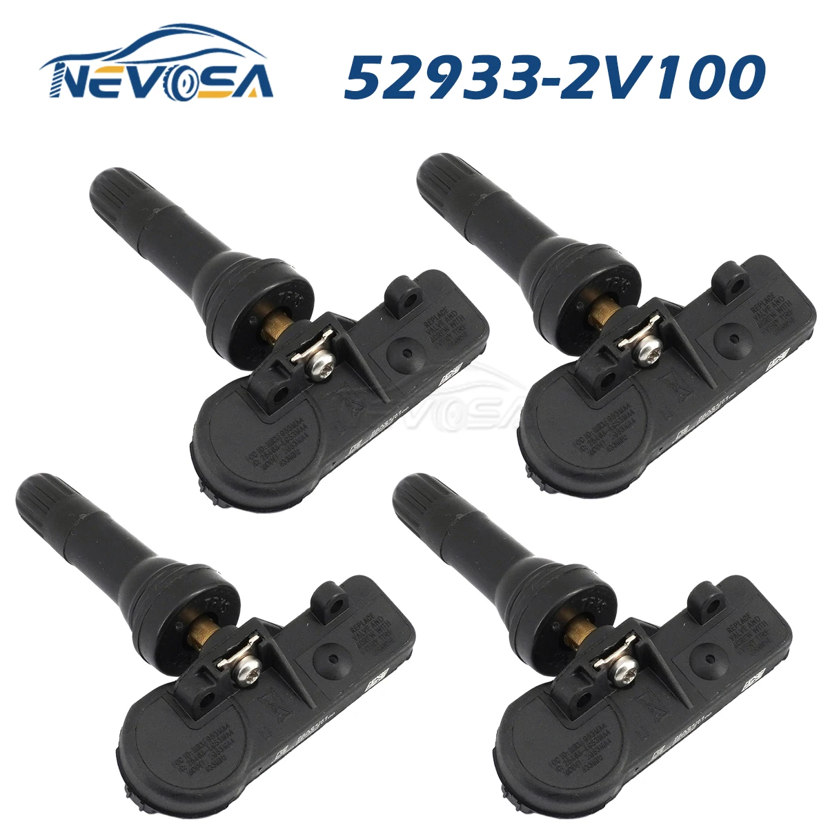 NEVOSA Датчик давления в шинах для Hyundai Veloster 2011-2020, 52933-2V100, 529332V100, 4 шт., 433 МГц