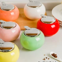 ceramic spice jars set salt and pepper shaker olive oil bottle sugar herbs jar with lid bento accessories organizer kitchen