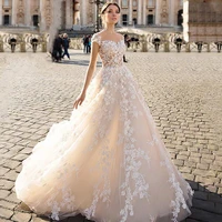 elegant cap sleeves sweetheart wedding dress 2022 a line boho bride gown backless off the shoulder custom made vestido de novia