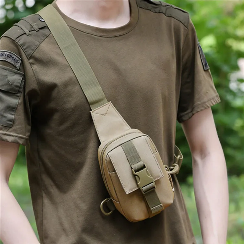 

Tactical Chest Bag Military Trekking Pack EDC Sports Bag Shoulder Bag Crossbody Pack Assault Pouch For Hiking Cycling Campinga