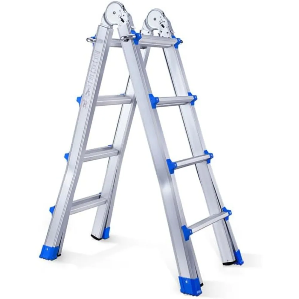 Фото Escalera Articulada Plegable Telescópica Многофункциональный Aluminio 4x4 Escalones 3,98м №1