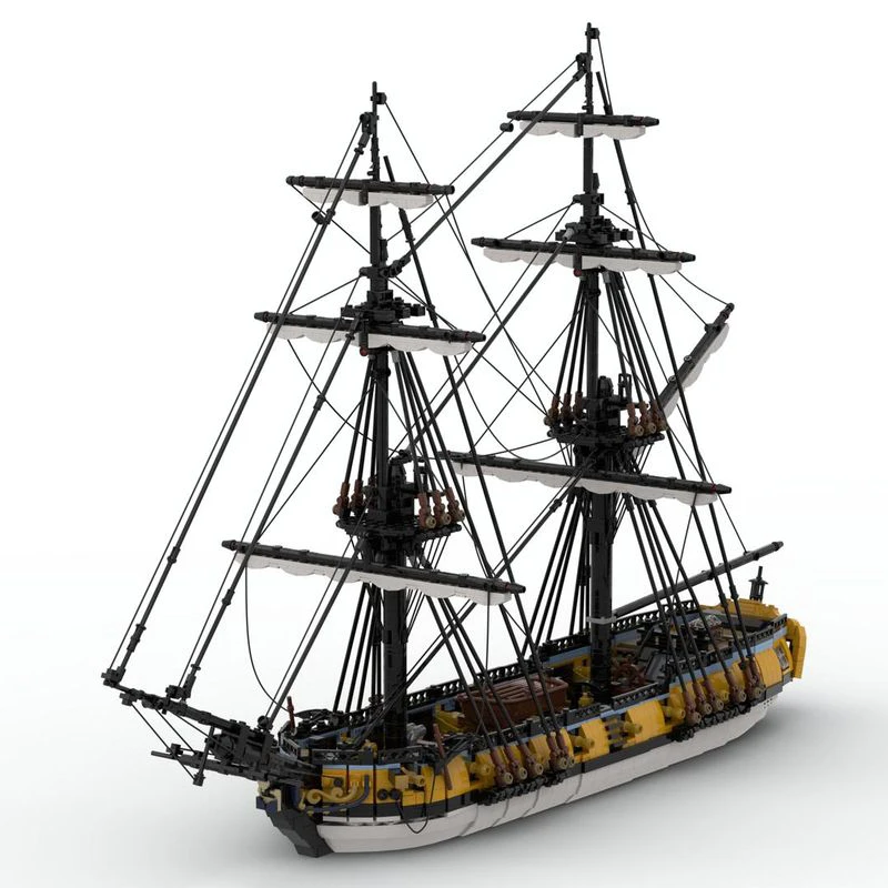 

NEW 3233PCS MOC European Medieval HMS Challenger British 14-gun sloop DIY creative ideas warship child Toy Gift building blocks