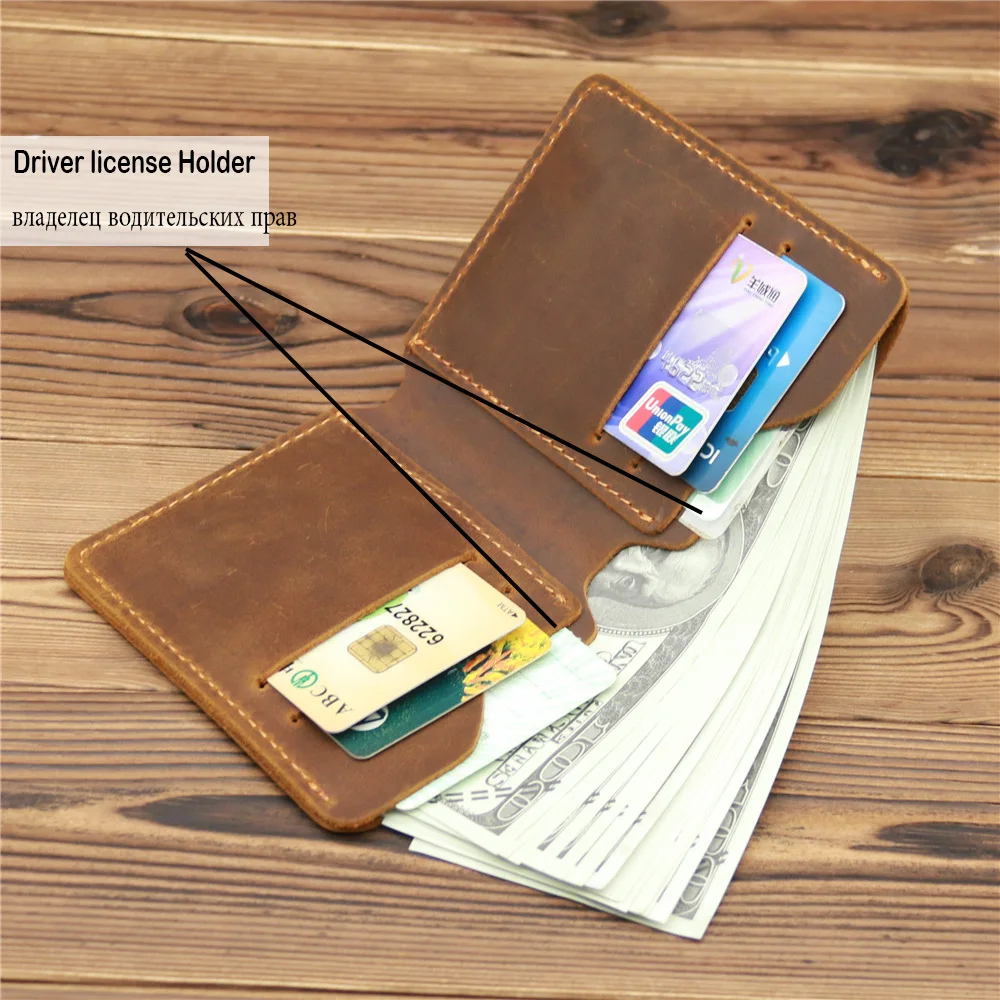 Мужской кошелек из натуральной кожи 9 5x11 см | Багаж и сумки