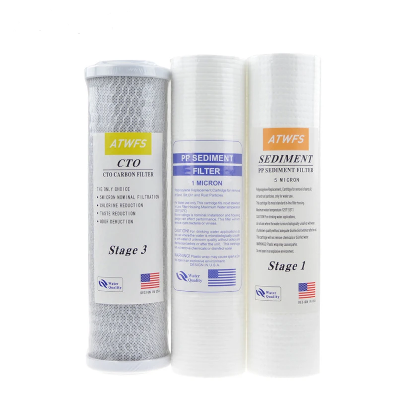 Картридж фильтра для воды с активированным углем ATWFS 10 дюймов 5 микрон 1 PPF