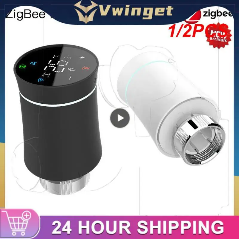

Контроллер температуры Zigbee3.0 Trv программируемый с голосовым управлением, привод радиатора, клапан, беспроводной пульт дистанционного управления, 1/2 шт.