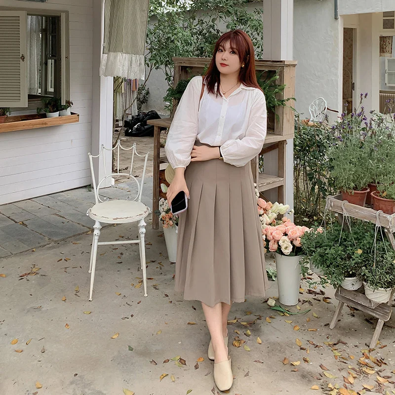 

Женское платье большого размера весна-лето 2023 длинная юбка плюс плиссированная юбка платья для женщин элегантная женская одежда женские юбки