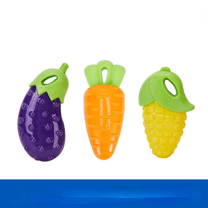 

Dog toy voice pet Teddy Golden Retriever Corgi resistant to bite molar teeth cleaning carrot corn eggplant vegetables