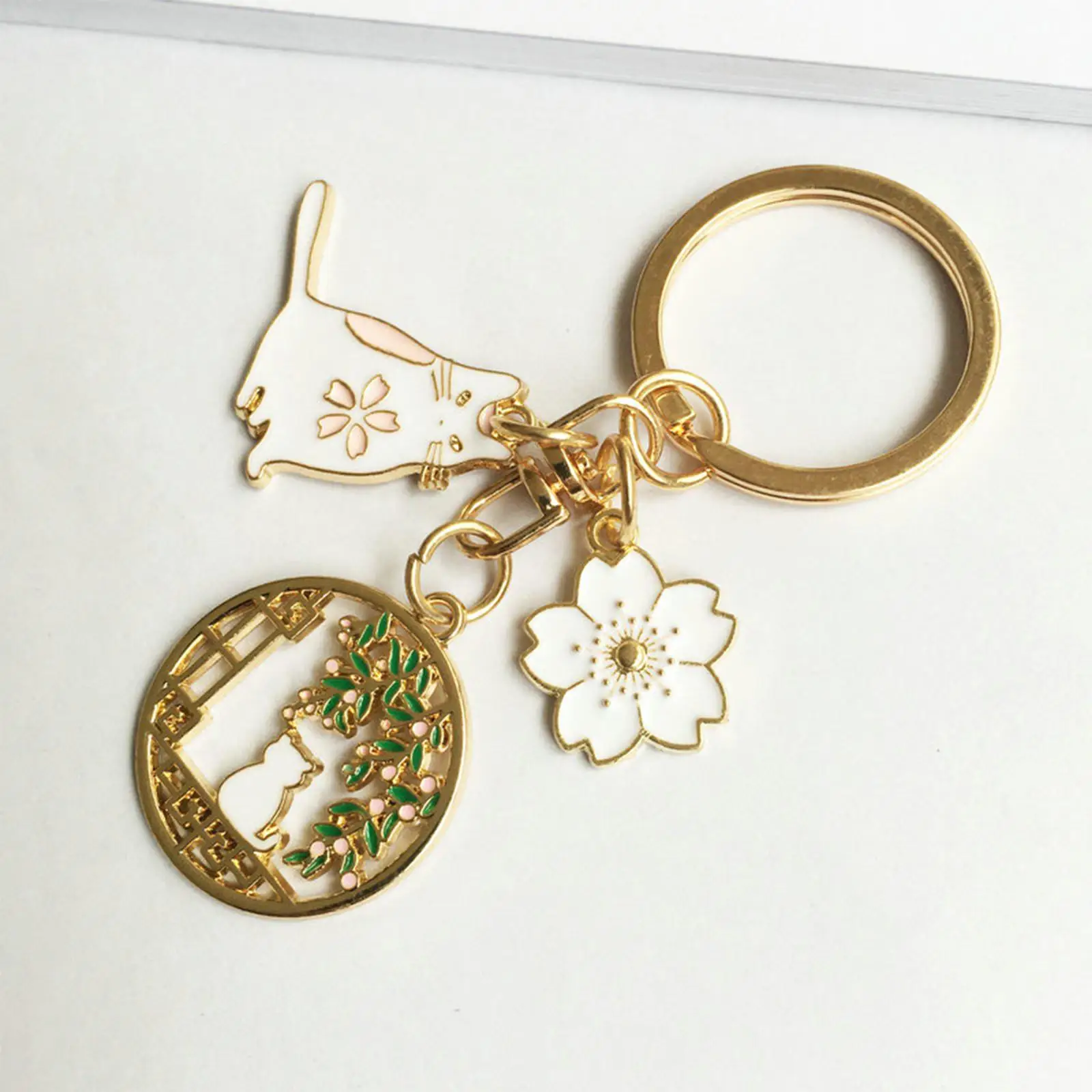 Cute Cat Keychain Mini Pendant Friendship Gifts DIY Creative Keyring for Girls Boys Handbag Accessorie Wallet Backpack Purse