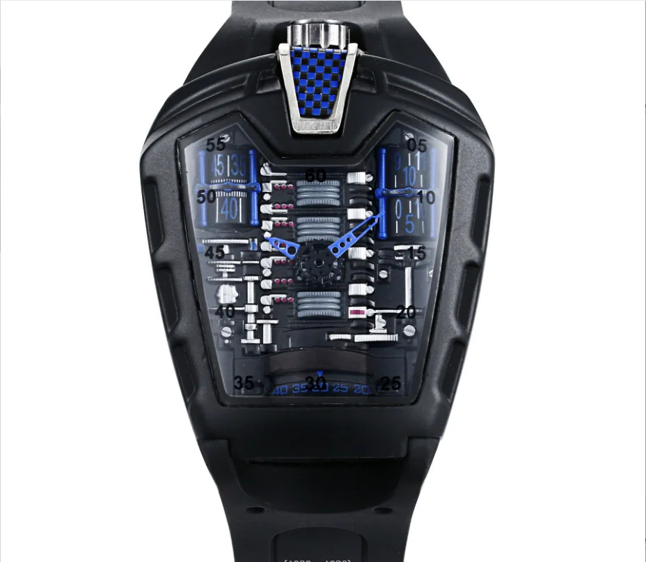 Trendy personality men's watch silicone quartz watch men's sports watch