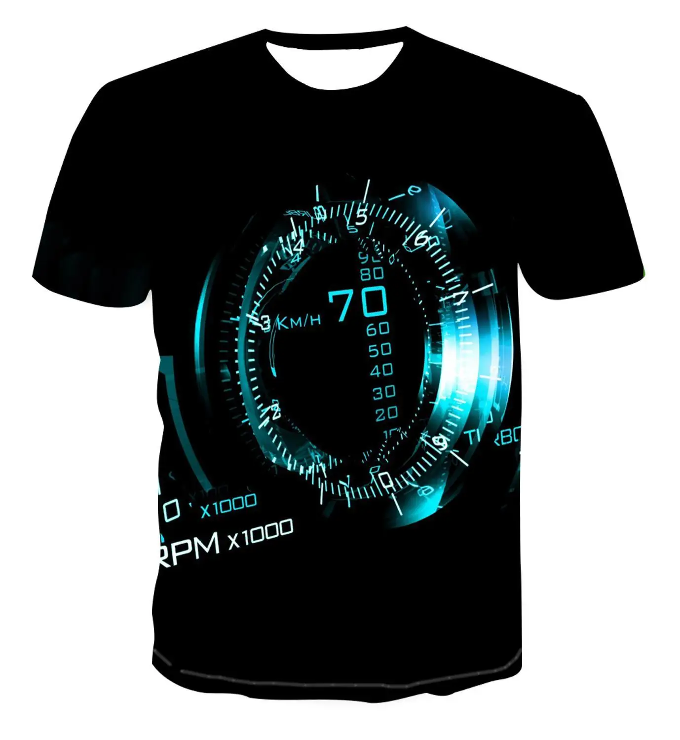 

3D New Print Personalized Clock Geometry T-shirt Fashion Street Style Men's Summer Short Sleeve Top T-shirt 2XS-6xl