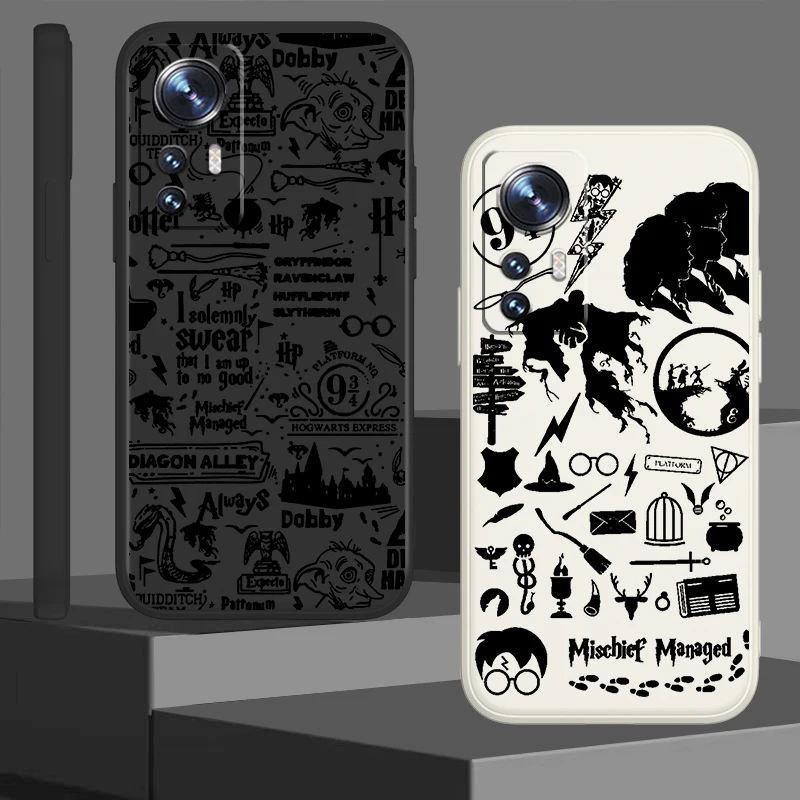 

Potters Harries Black Logo Phone Case For Xiaomi Mi 10S 10T 10 9 SE 6X A3 A2 CC9E Pro Lite Mix 3 Liquid Rope Funda Cover