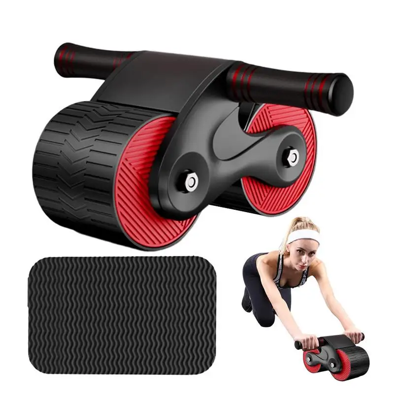 Automatic Rebound Double Round Wheels Domestic Abdominal Exerciser Gym Equipment Core Workouts Sport AB Roller Coaster