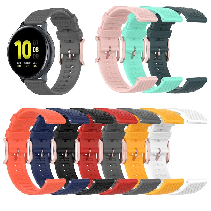 

Soft Silicone Strap For Samsung Gear Sport S2 Watch 3 4 Classic Active 2 40/41/42/44/46mm Waterproof Sweatproof Wrist Watchband