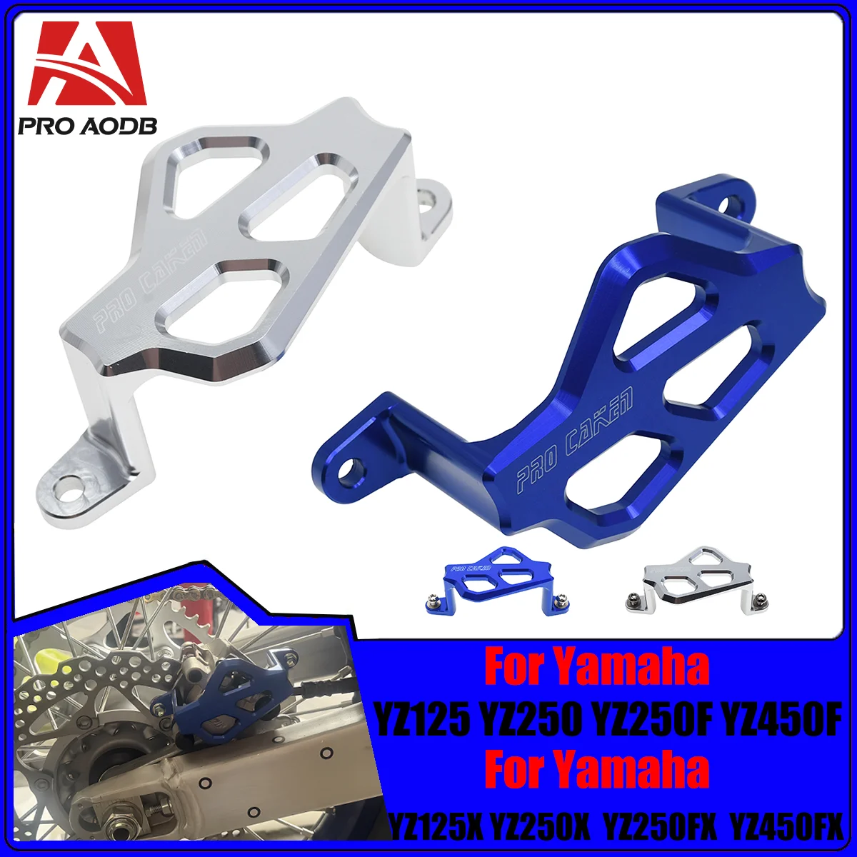 Защитная крышка заднего тормозного суппорта CNC для Yamaha YZ250X YZ450FX YZ125 YZ250 YZ250F YZ450F 50TH