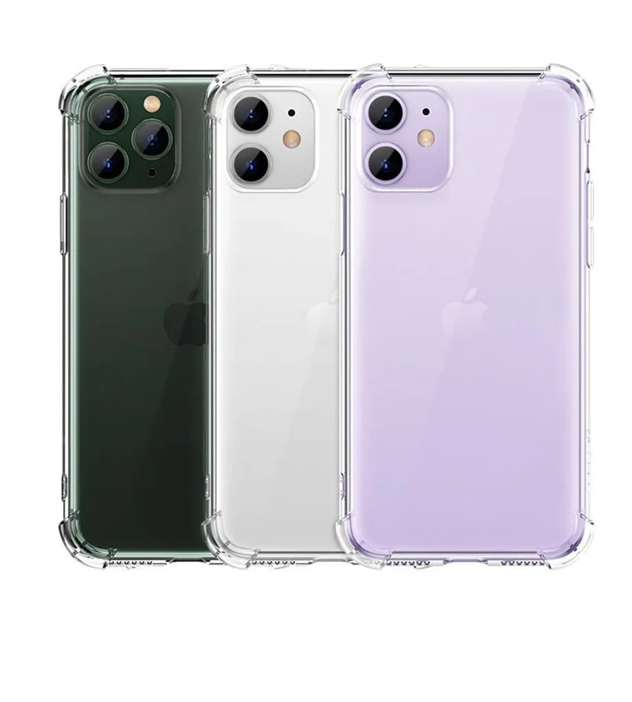 

Shockproof Transparent TPU phone case for pixel 6 iPhone 13 12 Mini 11 Pro XS MAX XR 7 8 Plus SE 2020 LGSTYLO6 neplus Nord N200