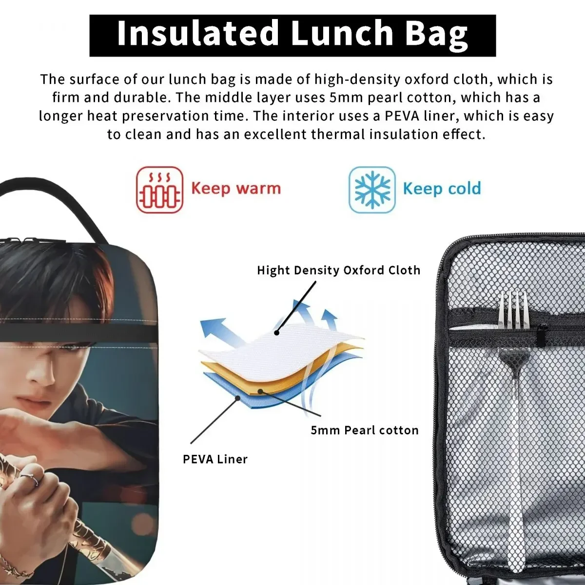 Изолированные Ланч-боксы Cha Eun Woo аксессуары Kpop Astro пищевая коробка Y2K охлаждающая