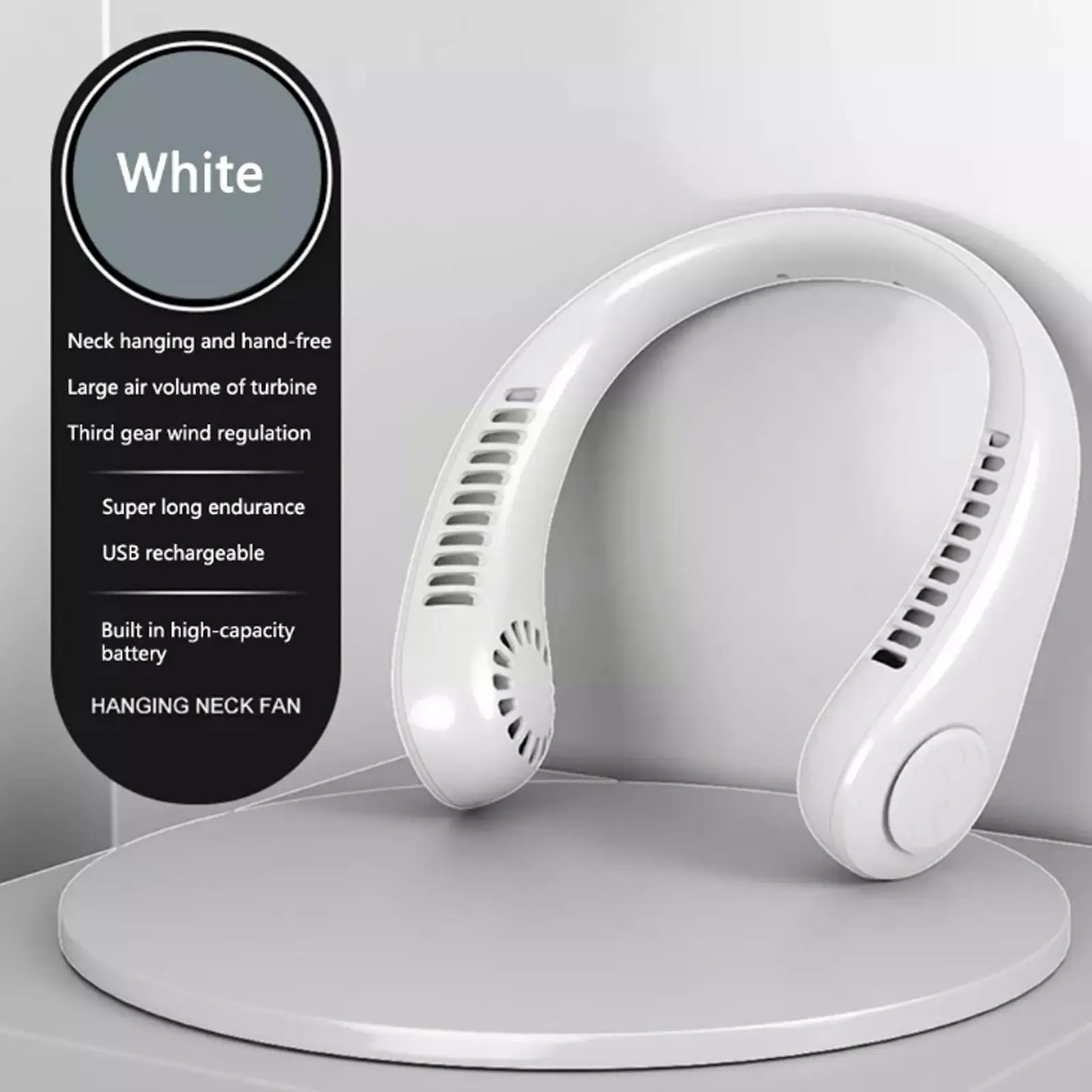 

Portable Lazy Bladeless Hanging Neck Fan Rechargeable Outdoor Sports Free Traveling Wearable Fans Usb Mini Fan Hands F X2j0