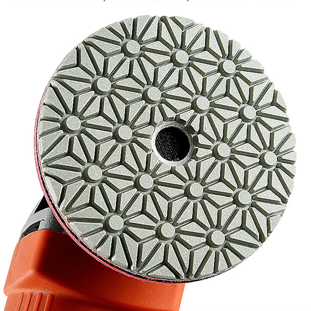

3PCS 4 Inch 100mm Dry/Wet Polishing Pad Sharp Type Flexible Diamond 3 Step Polishing Pads For Granite Marble Stone Sanding Disc