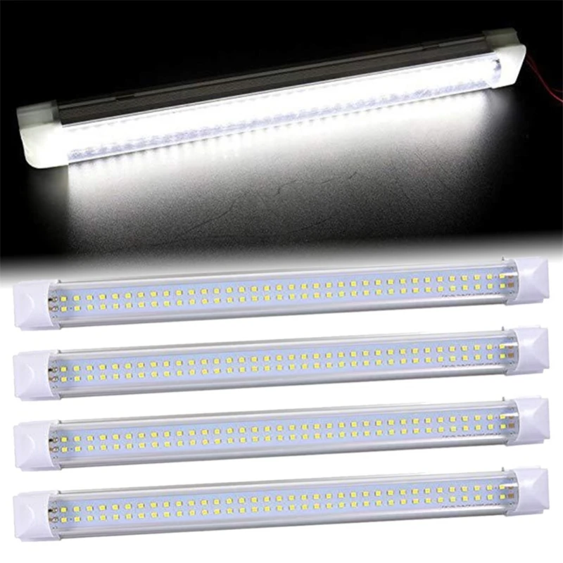 

2-85V 72 LED Car Interior White Strip Light Bar Car Interior Lamp with On/Off Switch for Lorry Truck Caravan Car Camper