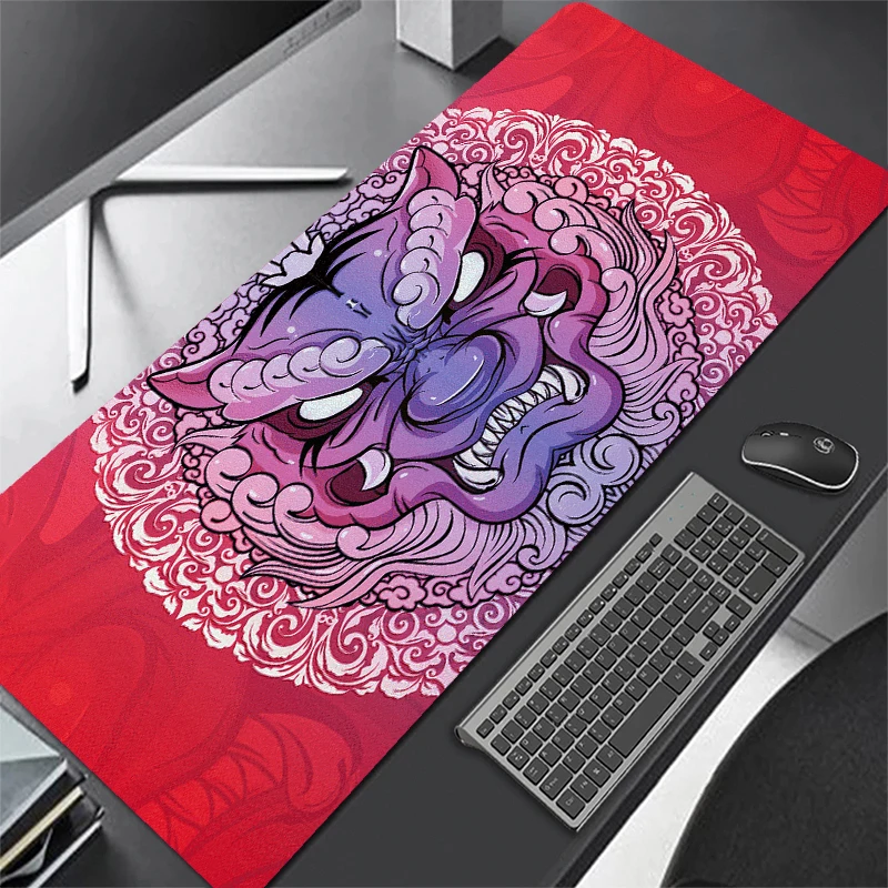 

Tiger Mouse Pad Large Gaming Accessories Office Keyboard Red Desk Mat Lion Speed Gamer Mouse Pad E-sports Cushion on The Table