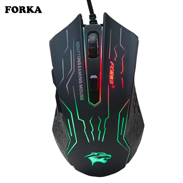 3200DPI Silent Click USB Wired Gaming Mouse Gamer Ergonomics 6Buttons Opitical Computer Mouse For PC Mac Laptop Game LOL Dota 2 1