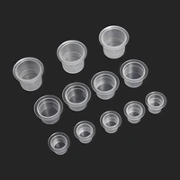 100 stks plastic microblading tattoo ink cup cap pigment clear houder container sml