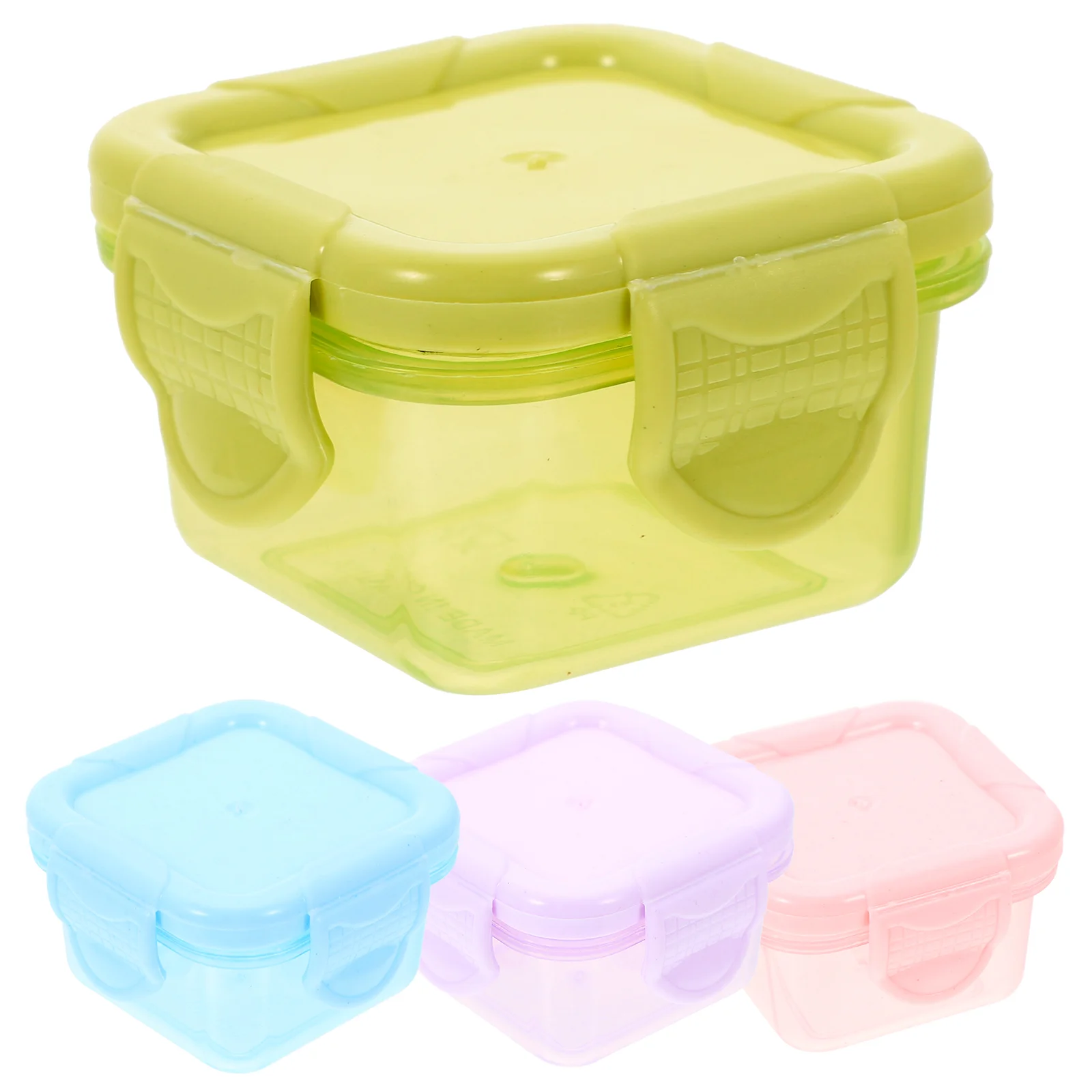

Mini Freezer Boxes Containers Box Storage Dressing Cups Sauce Container Condiment Portable Small Reusable Jars Canisters