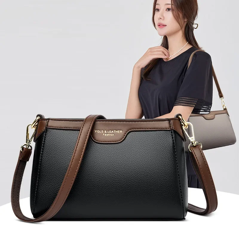 

Shoulder Quality Leather Genuine Women For High Women Soft Crossbody Bag Sac Bags Handbags Messenger Luxury 2023 Designer Bags