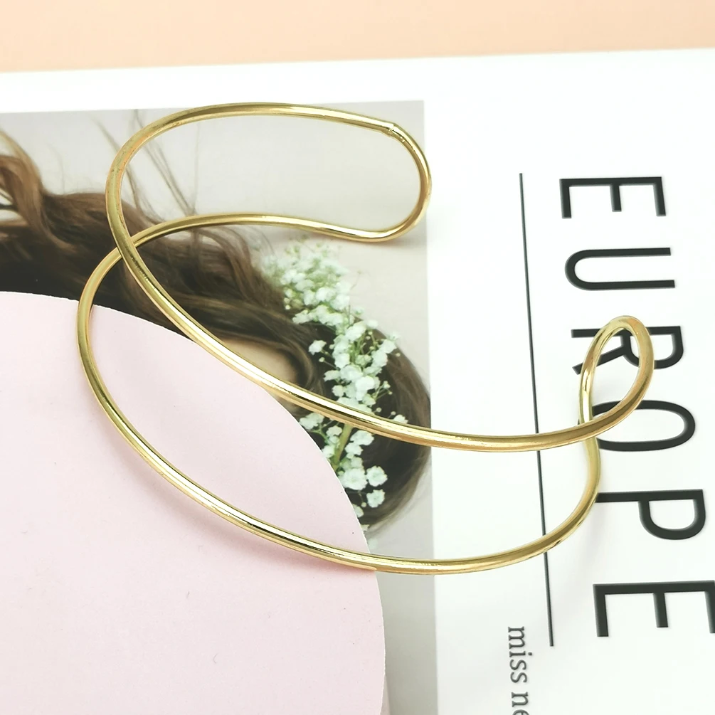 

Fashion Torques Choker Necklaces For Women 2022 Metal Bib Chocker Collar Statement Necklace Jewelry Punk Design Alloy Bijoux