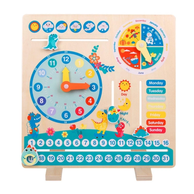 

Montessori Student Learning Clock Weather,Season,,Week Telling Dropship