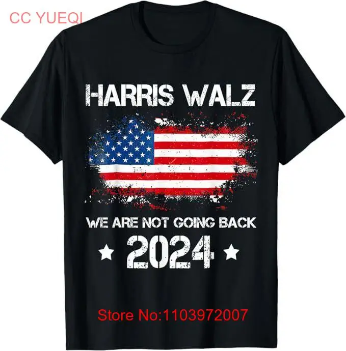 Футболка унисекс Харрис вальс 2024 Мы не будем возвращаться к камале Харриса