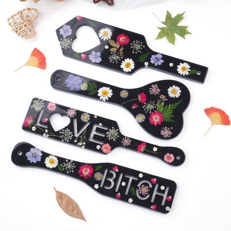 DIY кристаллическая форма для эпоксидной смолы лопасти ракетка зеркало