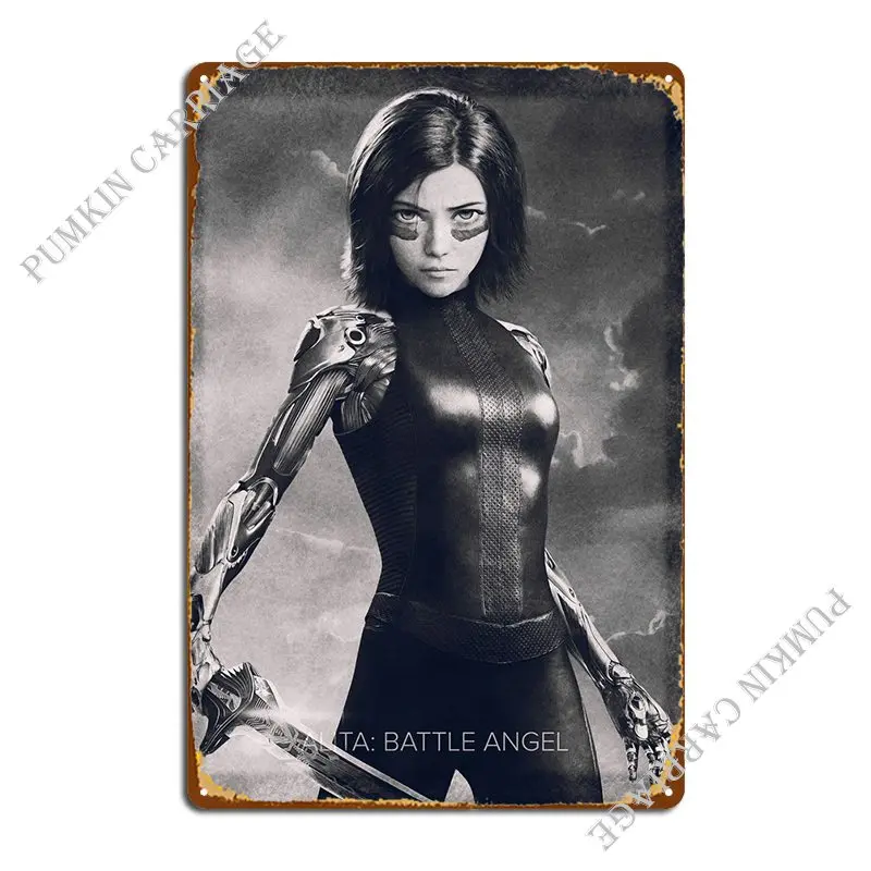 

Alita Battle Angel 2019 металлический знак винтажный герой бар пещера Настенный декор стена Жестяная Табличка с надписью постер