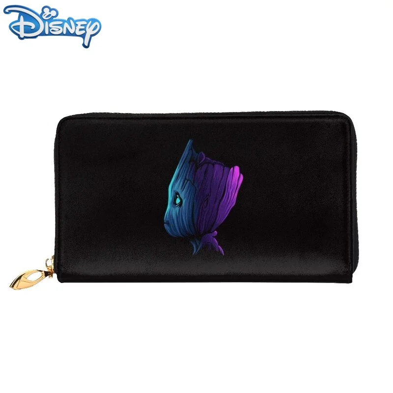 

2022 New Disney Brand Bag Cartoon Print Plaid Long Wallet Fashion Design Multi-card Clutch Clutch Kawaii Girl Coin Purse Unisex