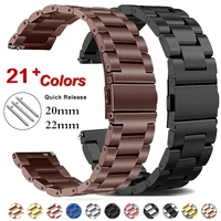 141618202224mm band for huawei gt 3 pro 4643mm stainless steel bracelet for samsung galaxy watch 34 for amazfit bip strap