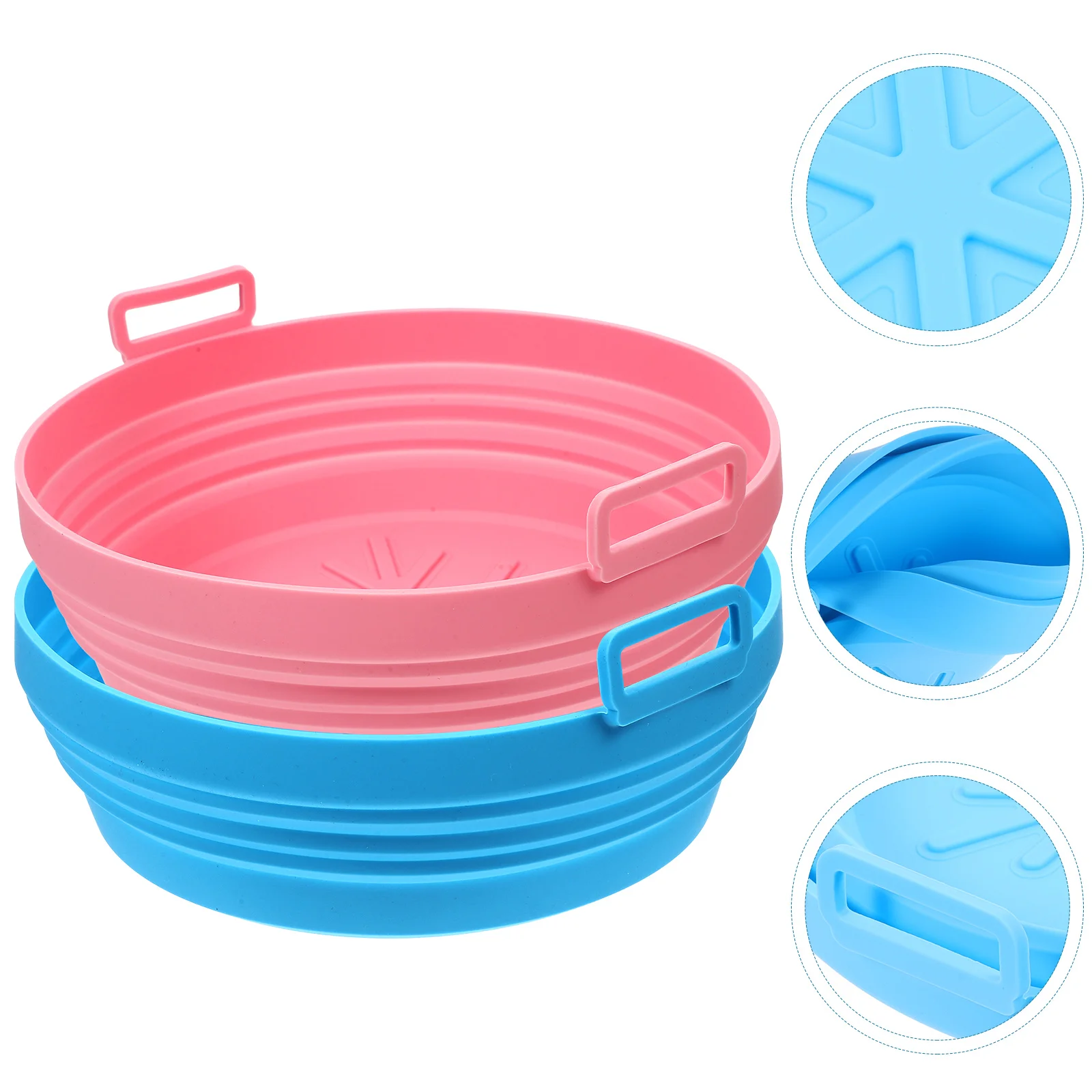 

Air Fryer Basket Liner Nonstick Bakeware Air Fryer Cake Pan Griddle Accessories Foldable Reusable Air Fryer Basket