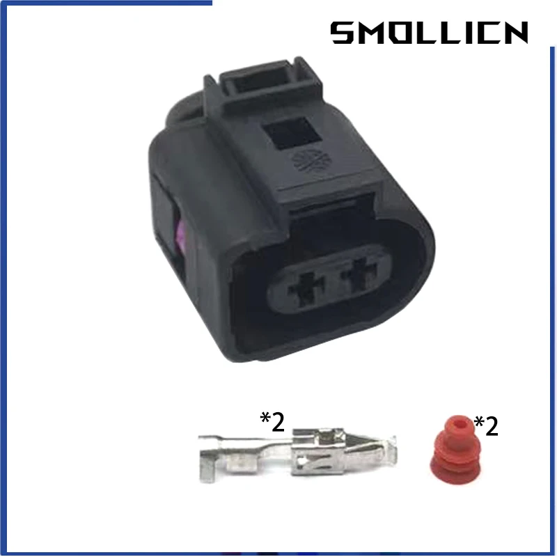 

2 Sets 2 Pin 3.5mm Female Automotive Waterproof Wiring Harness Connector Electrical Horn Plug 1J0973722 1717692-1 8D0973822