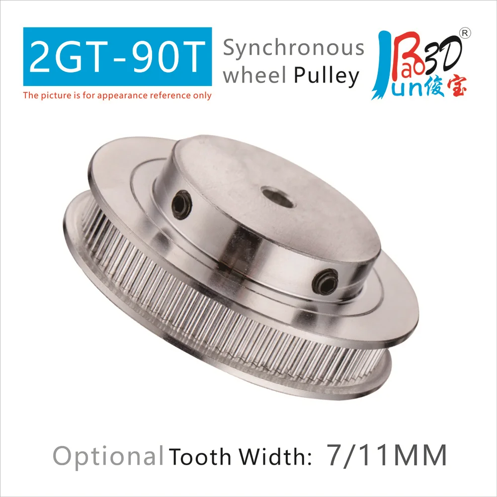 

GT2 90Teeth Big Timing Belt Pulley 2GT 90T Gear Wheel Width7 10 Bore 5 6 8 10 12 14 15MM Complete Specifications in the Store