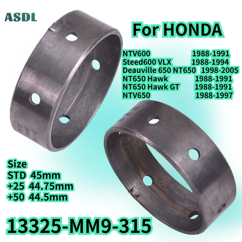 Фото Подшипники коленвала Moto Tiles для Honda NT650 98-05, 45мм~44.5мм, NTV600 88-91, Steed600 88-94, NT 650, Hawk 88-91, NTV650 88-97 №1