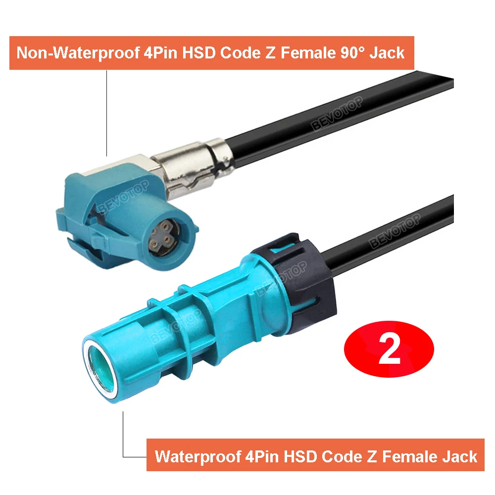 

BEVOTOP Водонепроницаемый HSD Z «мама» на неводонепроницаемый HSD Z «папа» / «мама» 4-контактный разъем Автомобильная видеолиния 4-ядерный 535 Автоматический жгут проводов