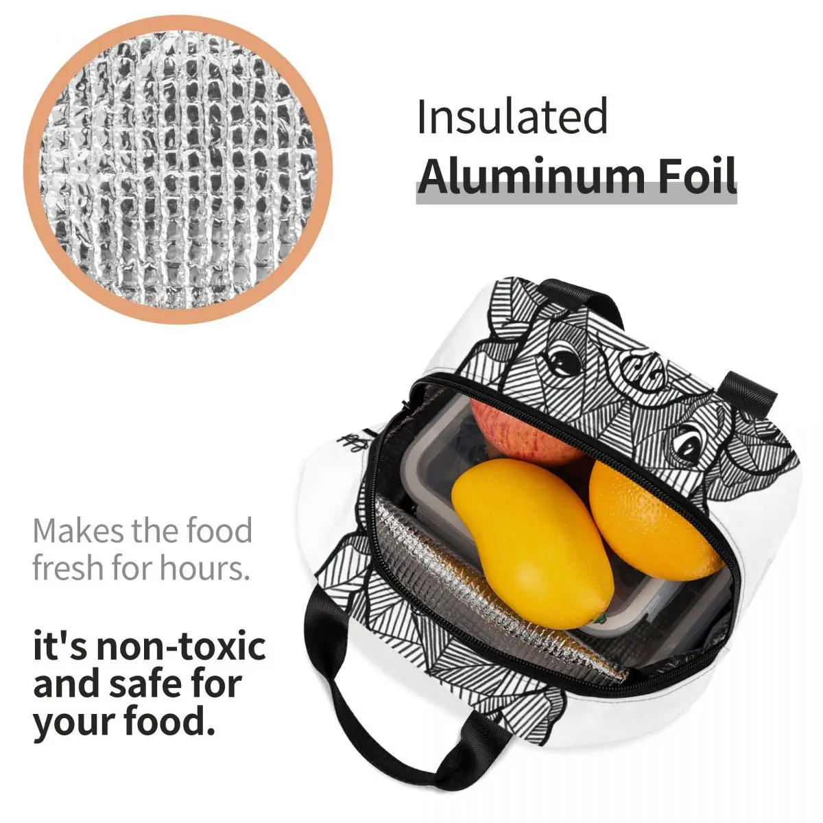 Сумка для обеда с французским бульдогом водонепроницаемая изолированная