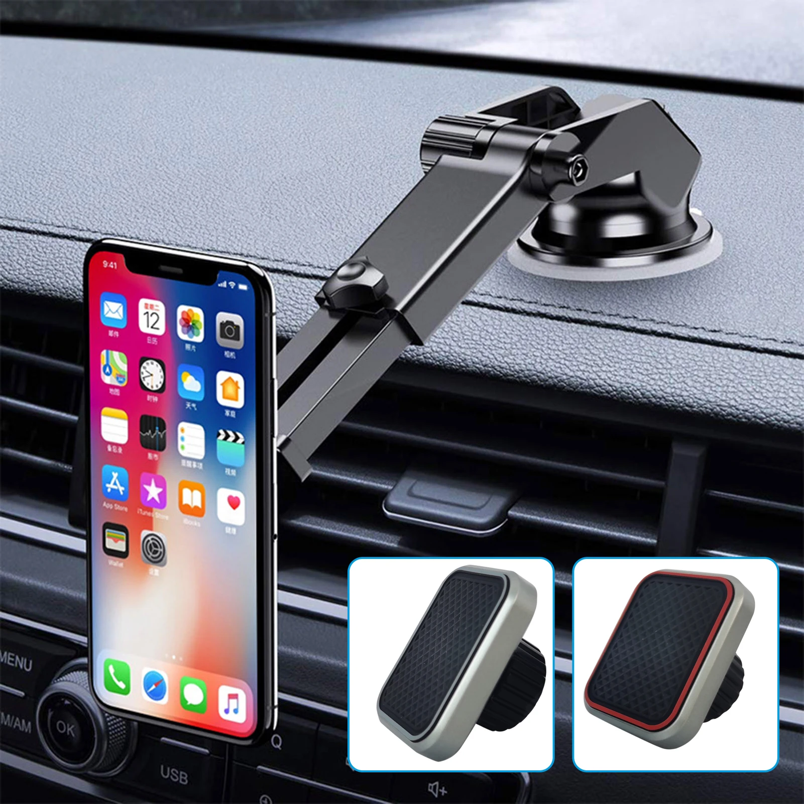

Magnetic Phone Holder For Car Universal Phone Mount For Car Multi-Functional Mount Car Air Vent Phone Holder Stand 360 Degree
