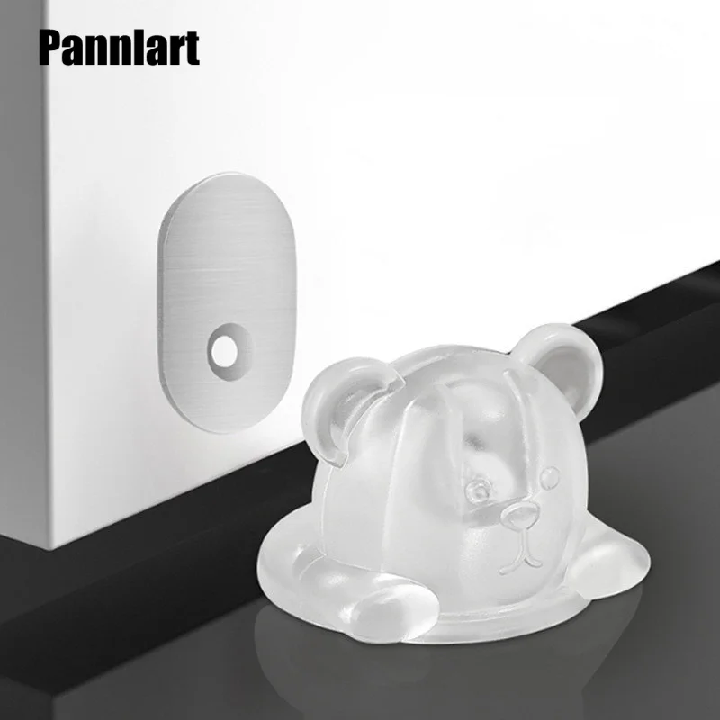 

Pannlart 1 шт. новый прозрачный силиконовый симпатичный бесмедный удар без отверстий всасывающий пол дверной ограничитель бампер противоударное всасывание двери