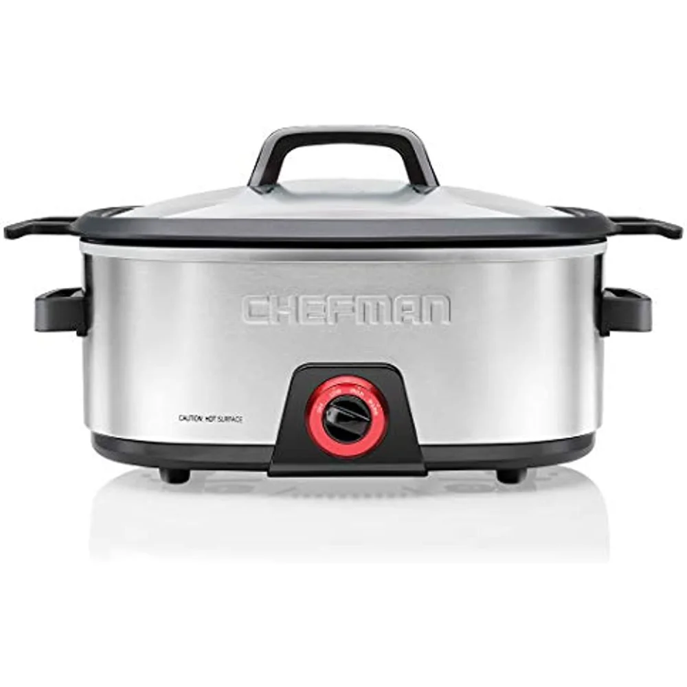 

6-Quart Slow Cooker, Electric Countertop Cooking,Safe Removable Insert for Browning & Sautéing, Family-Size Soups & Stews