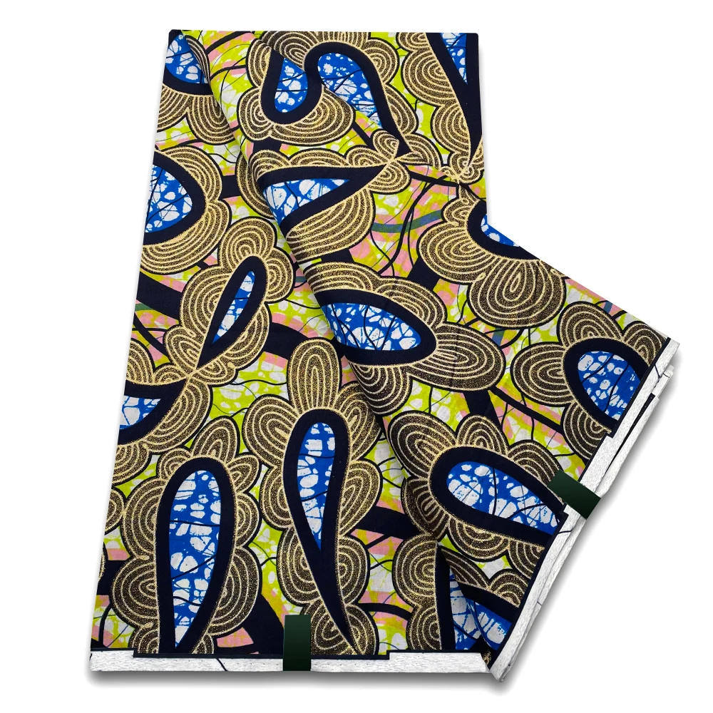 

Grand Super 100% Cotton African Wax Fabric High Quality Wax Print Ankara Fabric For Sewing 6yards Women Fabric VL-43