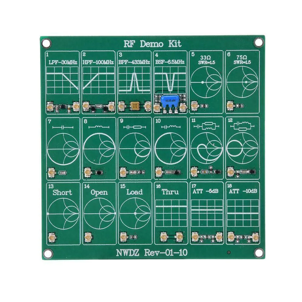 

Печатная плата RF и комплект адаптерных кабелей 20 см для NanoVNA RF тестовая плата er векторный сетевой тестовый фильтр аттенюатор