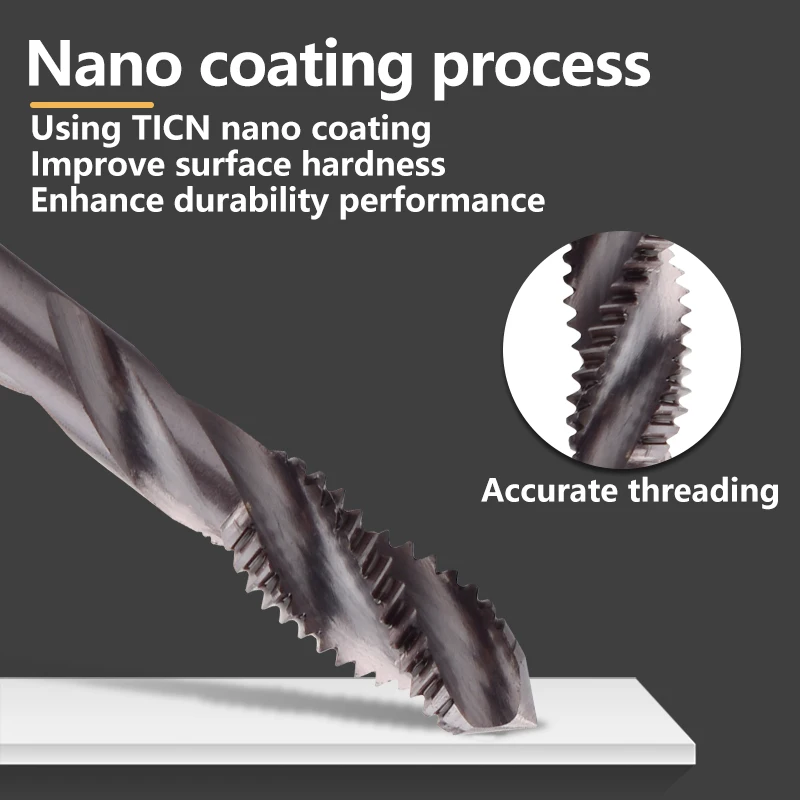 WALTETAP HSSE Синее кольцо с TICN DIN 371 376 Стандартный спиральный рифленый метчик M2 M3 M4 M5 M6 M8