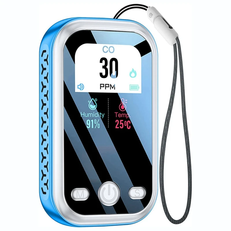 

Portable Carbon Monoxide Meter High Precision CO Detector, 3 In 1 CO Temperature Humidity Tester For Indoor,Outdoor,Car