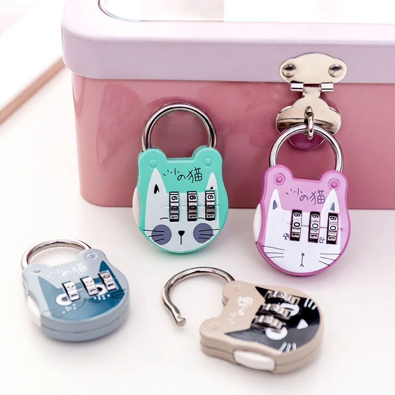 

Cute Cartoon Mini Bag Small Password Padlock Password Lock Gym Luggage Bag Lock Travel Case Lock Children's Holiday Gift