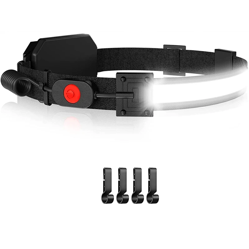 

HOT SALE Rechargeable LED Headlights,230° Wide Beam Headlamp With Red Taillight,Running Lights,For Runners,Camping,Hiking,Etc